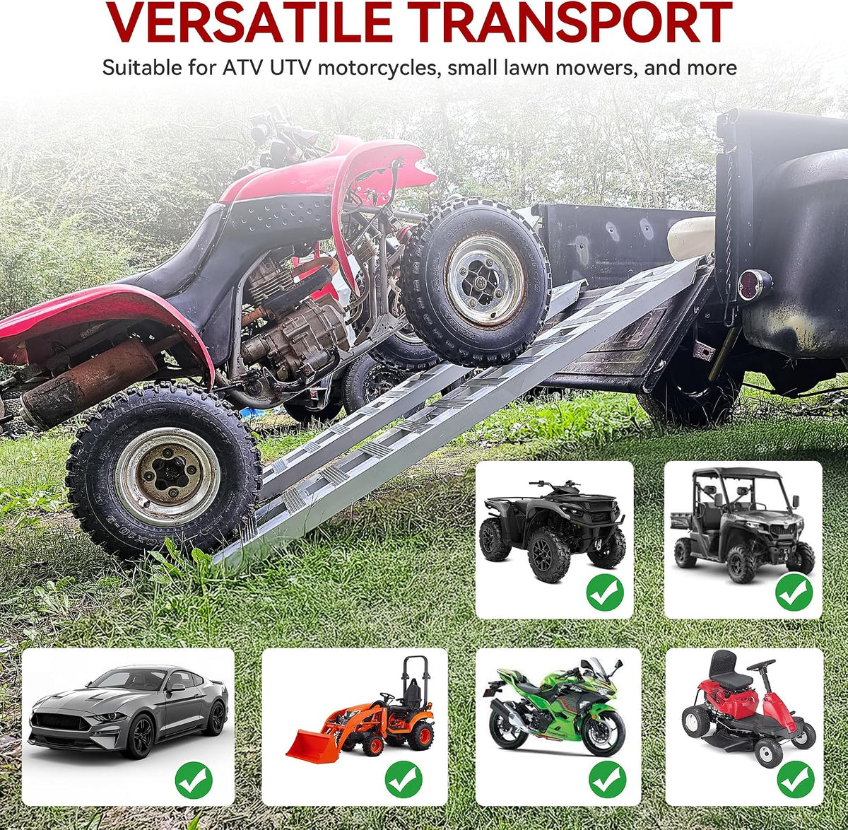 2pcs 6000 lbs 84" x 14" Aluminum Trailer Ramps