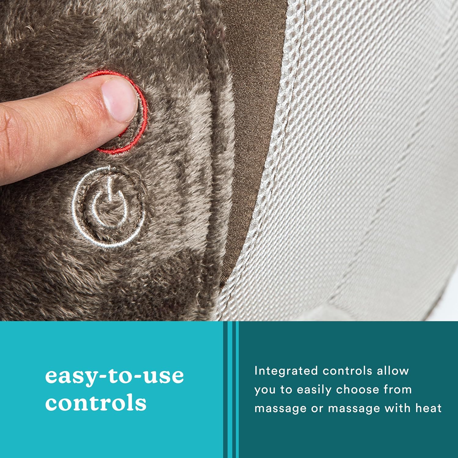 Shiatsu Back Massager with Heat, 3D Deep Tissue Massage Pillow for Neck & Shoulders, Electric Kneading Lumbar