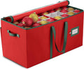 Large Christmas Ornament Storage Box - Stores 128 3" Ornaments, With Dividers - Ornament Organizer Storage Box
