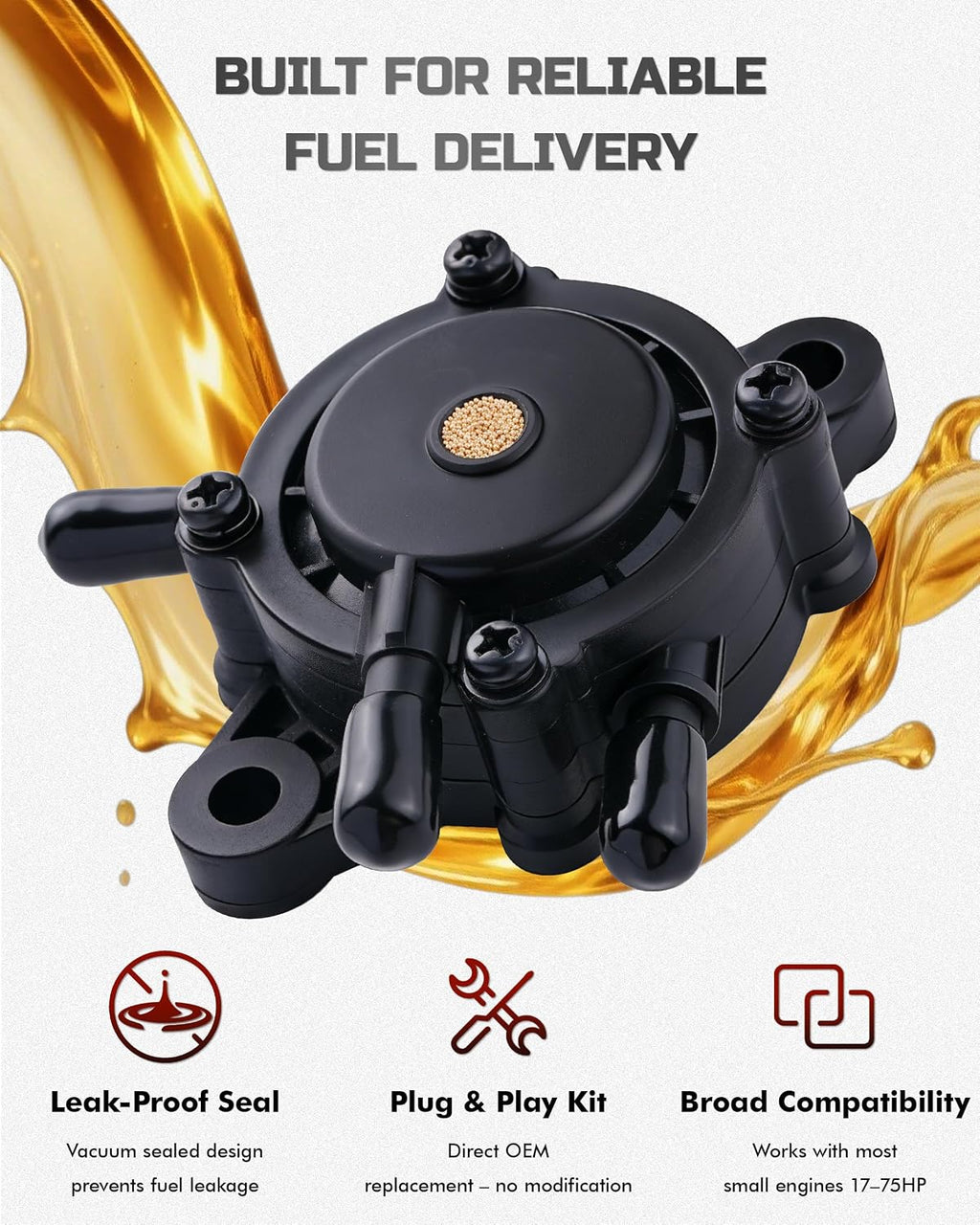 Fuel Pump Fits Kohler, Briggs & Stratton, John Deere, Kawasaki, Mikuni