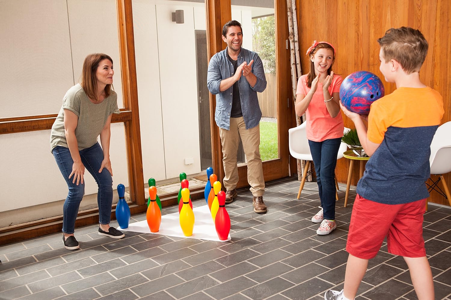Weighted Plastic Bowling Pin Set