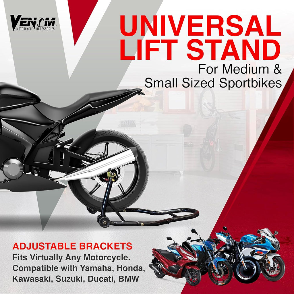 Sport Bike Motorcycle Rear Wheel Swingarm Spool Lift Stand Paddock Stands Compatible with Yamaha Honda Kawasaki