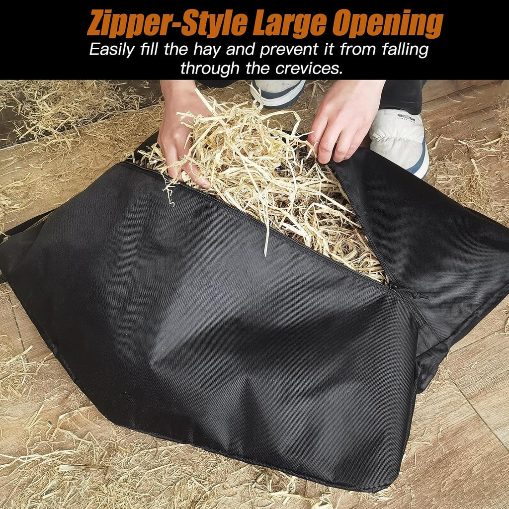 Hay Bag for Horses,Ultra-Slow Feed Hay Bag for Ground Feeding (1)