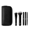 Travel Brush Set, Pouch With 5 Professional Makeup Brushes