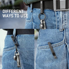 TC4 Titanium Belt Key Clip, Belt Key Holder with Removable Key Ring | CNC Integrated Molding, Rustproof, Anti-Deform