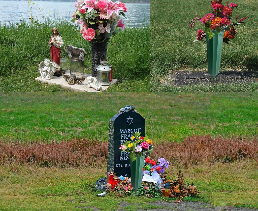 Cemetery Vases with Spikes Memorial Flower Vase Cemetery Decorations for Grave Decorations for Cemetery Vases for