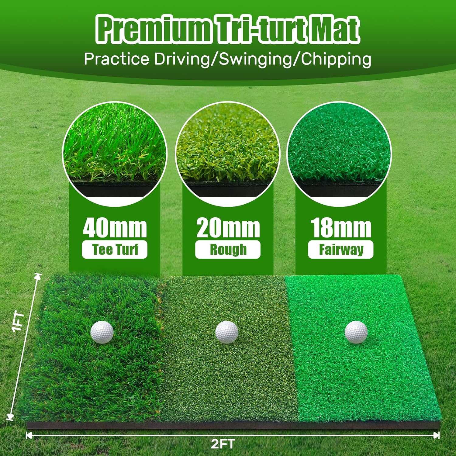 Golf Net with Practice Mat,Golf Hitting Aid Nets 10x7FT for Backyard Driving Chipping Training Swing,Gifts for Men