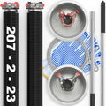 3-Pieces Bundle - Garage Door Torsion Springs (0.207x2x23), Winding Bars Tool, 8.5ft Garage Door Cables & Standard