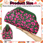 Mahjong Tile Bag Striped Clutch Green Pink Leopard Print