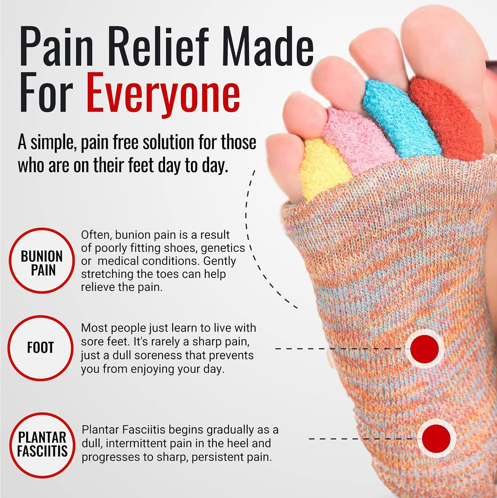 Foot Alignment Socks with Toe Separators