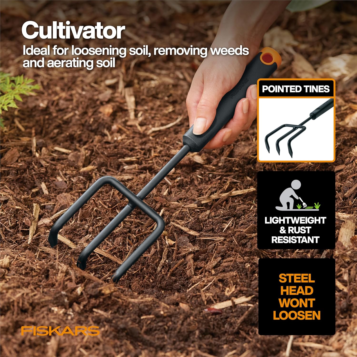 Vegetable Gardening Essentials 6-Piece Tool Set for Cultivating, Serrated Stainless Steel Shears & 4-in-1 Seed Sower