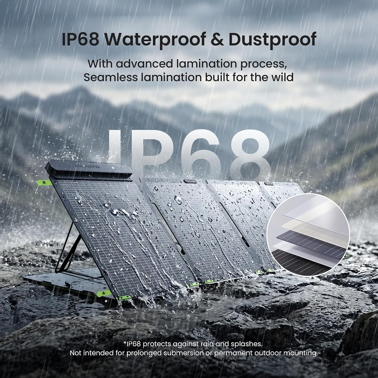 200W Bifacial Portable Solar Panel for Camping, RV & Power Stations | 26% N-Type Cells, Foldable Design, Reflective