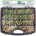 907pcs Grade 8.8 Metric Bolt Assortment, M4 M5 M6 M8 Heavy Duty Bolts and Nuts Kit, Yellow Zinc Plated, Length from