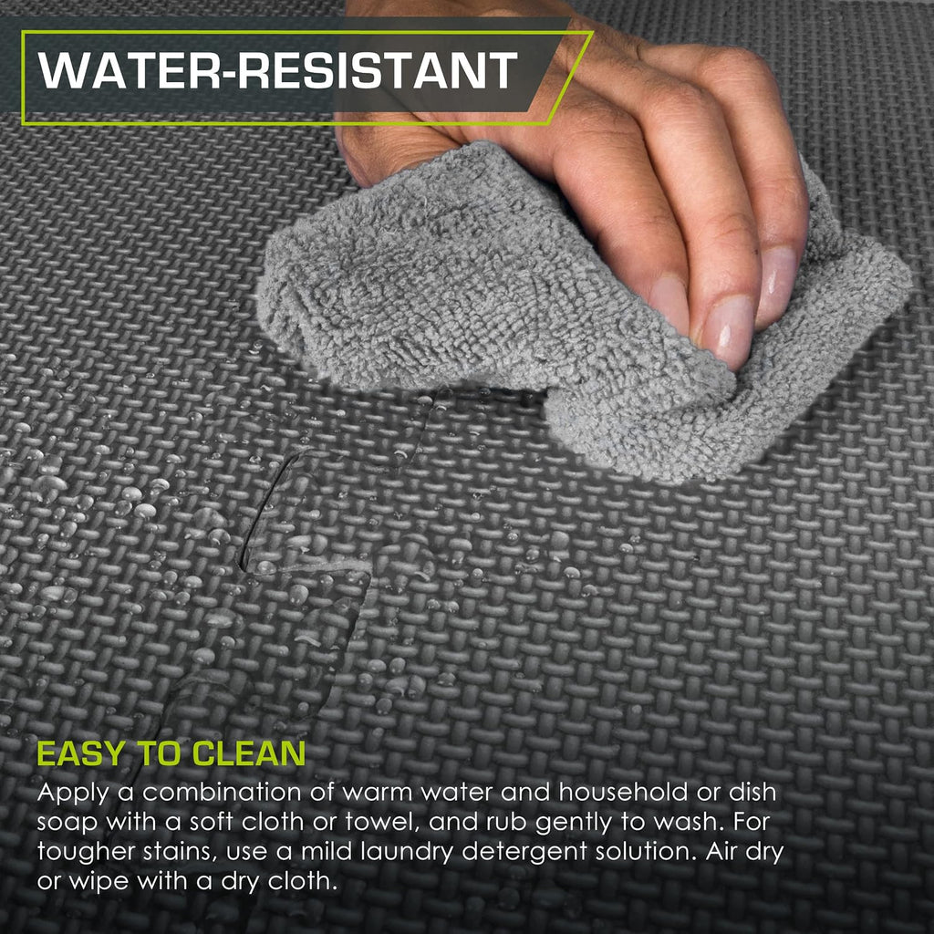 Fit Weaved Pattern Extra Thick Exercise Puzzle Mat 1-inch, EVA Foam Interlocking Tiles for Protective, Cushioned