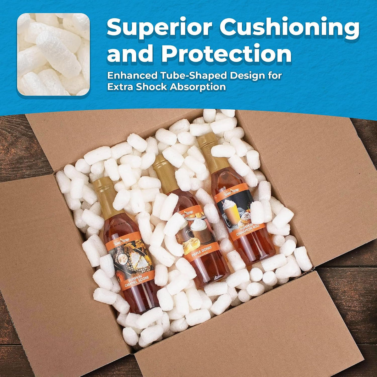 Packing Peanuts for Shipping - Bio Tube - .5 Cu Ft