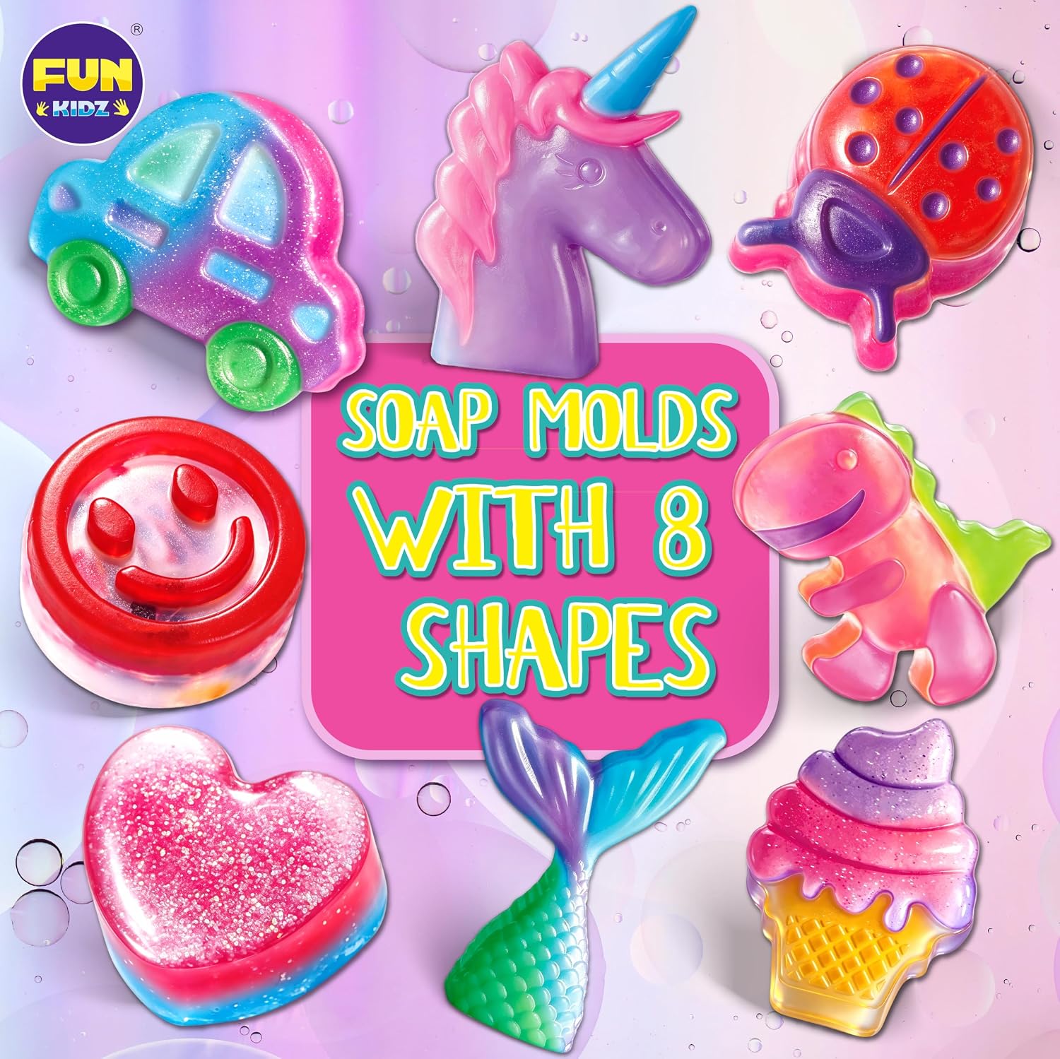 Kid Soap Kit, FunKidz Soap Making Kit for Kids for All Ages DIY Crafts Kits STEM Science Activity Gift for Girls and