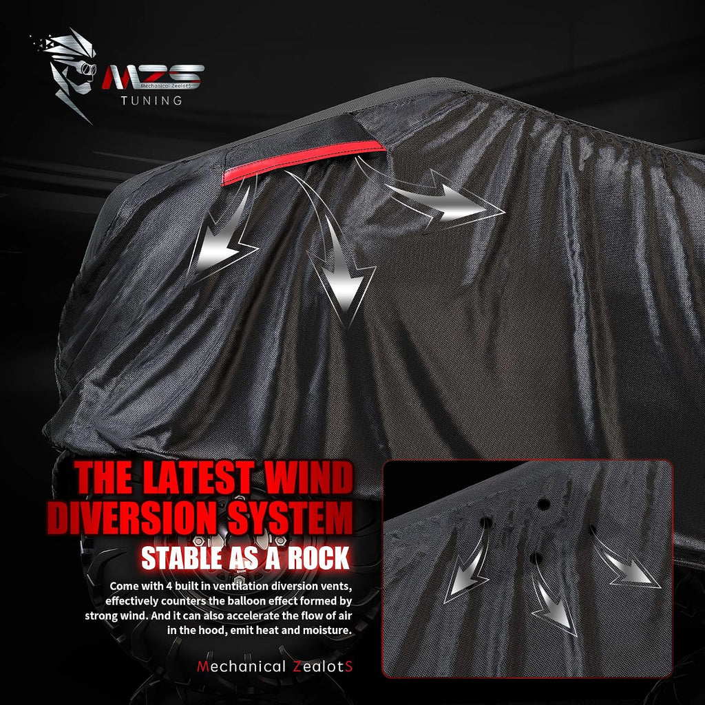 ATV Cover Waterproof Outdoor Heavy Duty, 101" 4 Wheeler Cover Storage, 420D Quad Covers Accessories Compatible with