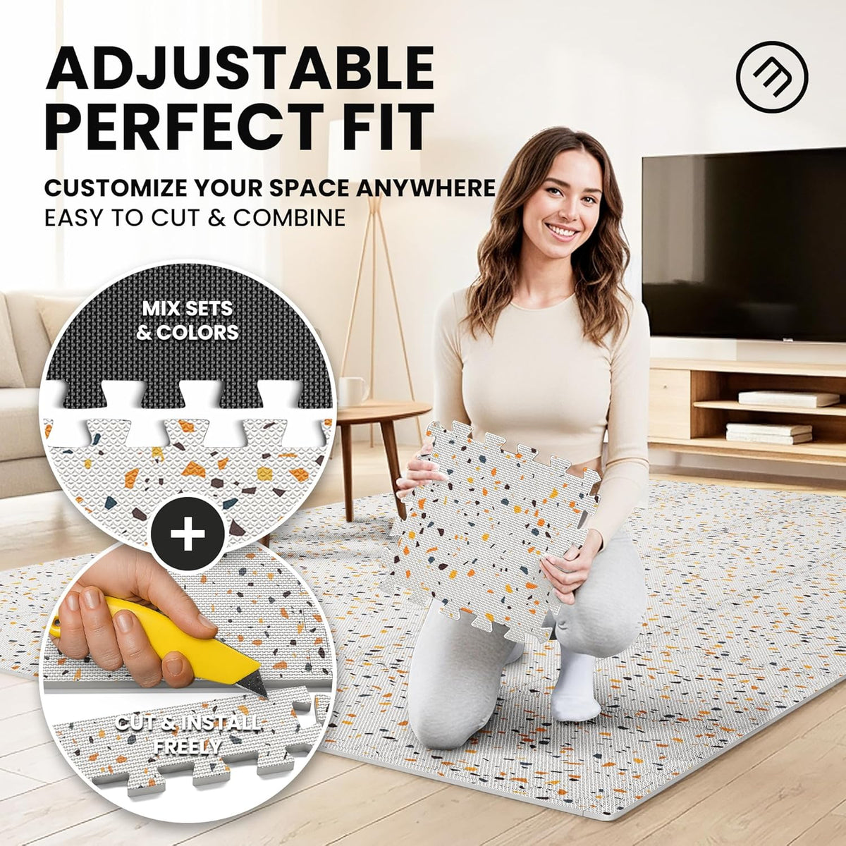 Gym Mats Set - EVA Interlocking Foam Floor Tiles Workout Mat Puzzle