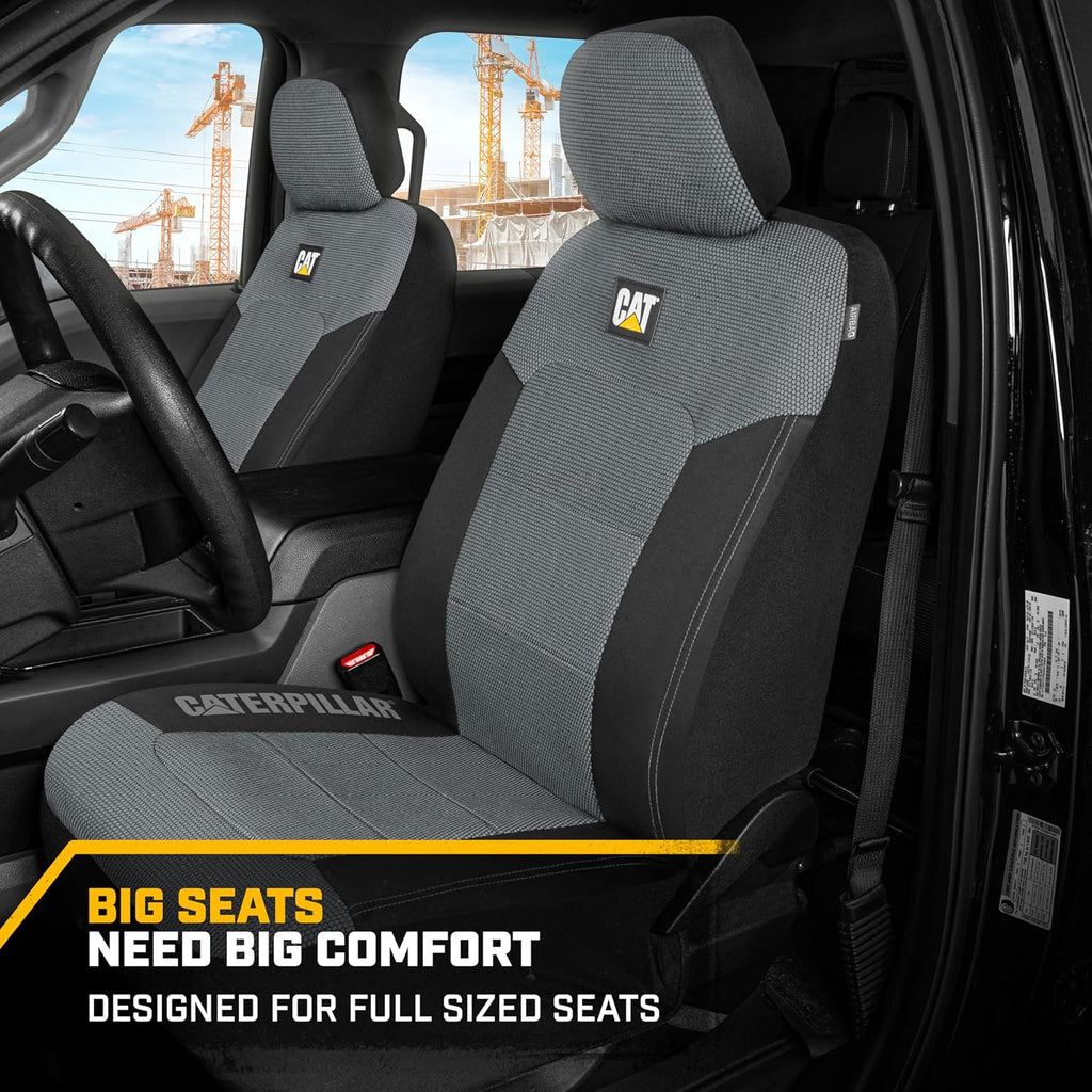 MeshFlex Automotive Seat Covers for Cars Trucks and SUVs – Gray Car Seat Covers for Front Seats, Truck Seat