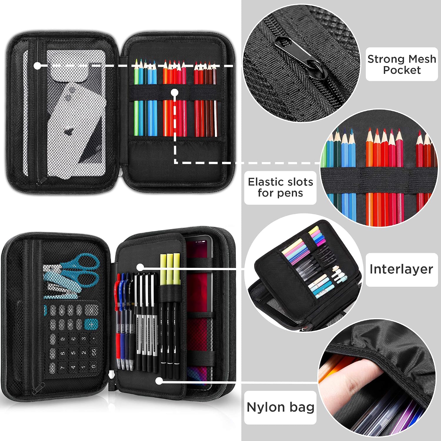 Big Capacity Storage Pouch Marker Pen Pencil Case Simple Stationery Bag Box Art Tool & Sketch Storage Boxes for