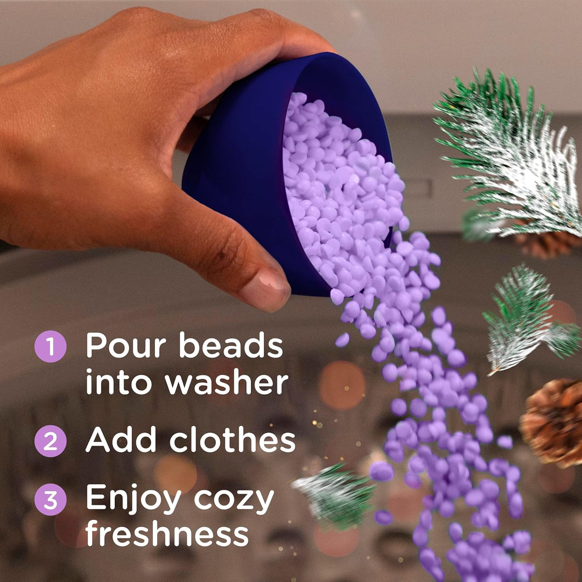 In-Wash Laundry Scent Booster Beads, Long-Lasting Cuddle Weather Scent Beads, 7.8 oz