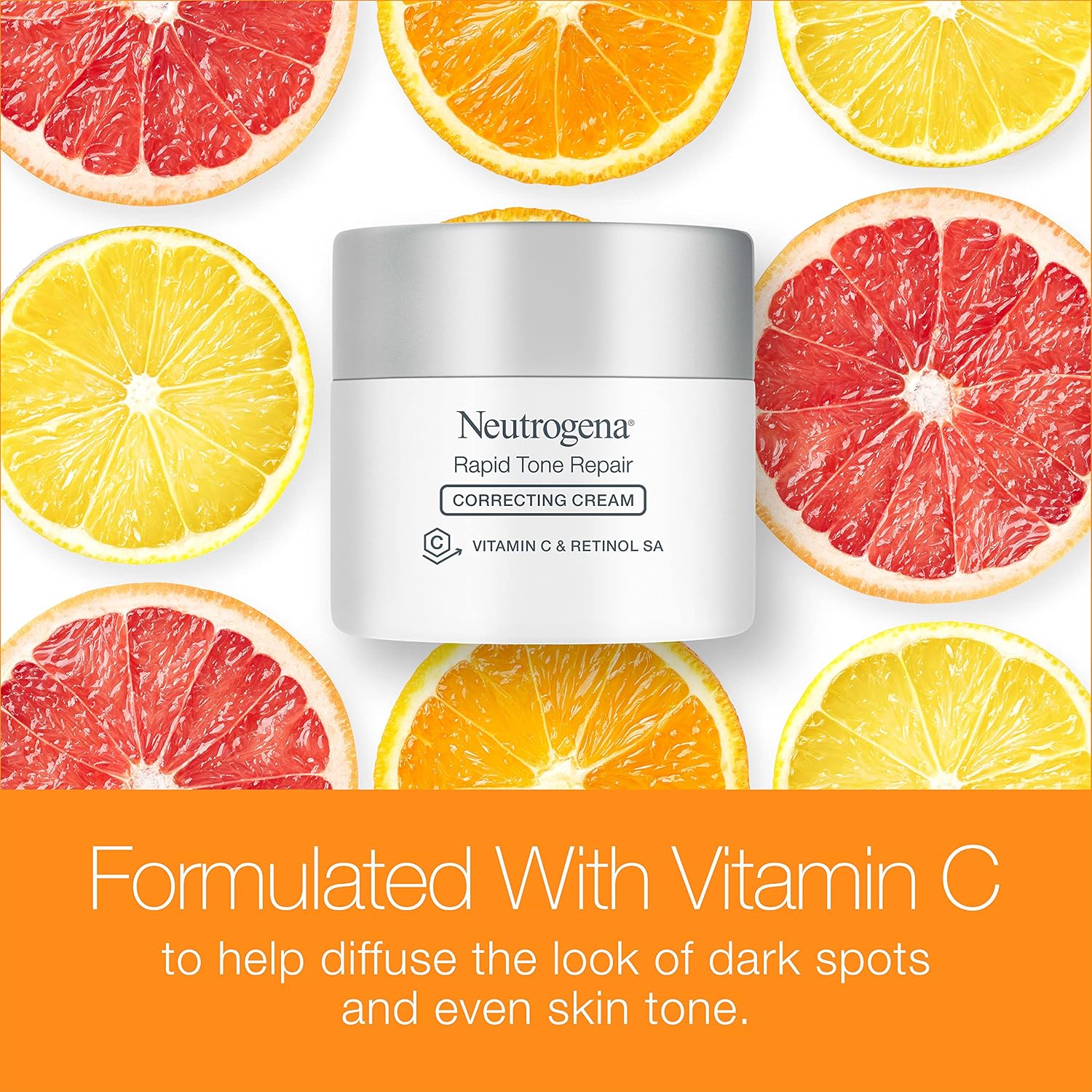Rapid Tone Repair Retinol + Vitamin C Correcting Cream, Face Moisturizer with Retinol, Hyaluronic Acid & Vitamin C