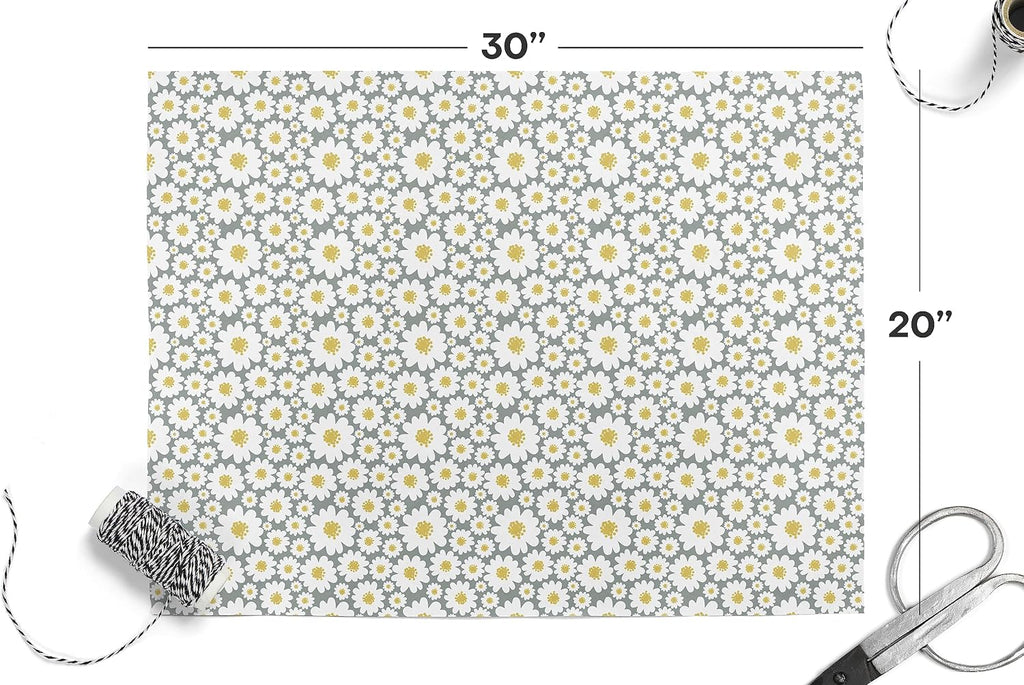 Decorative Tissue Paper, 20x30 Inch, 100 Sheets, Daisy Print
