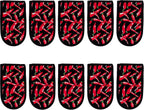 Cast Iron Skillet Pan Pot Holder Covers Mitts Black Non-Slip Washable Sleeves for BBQ Baking Kitchen Cotton
