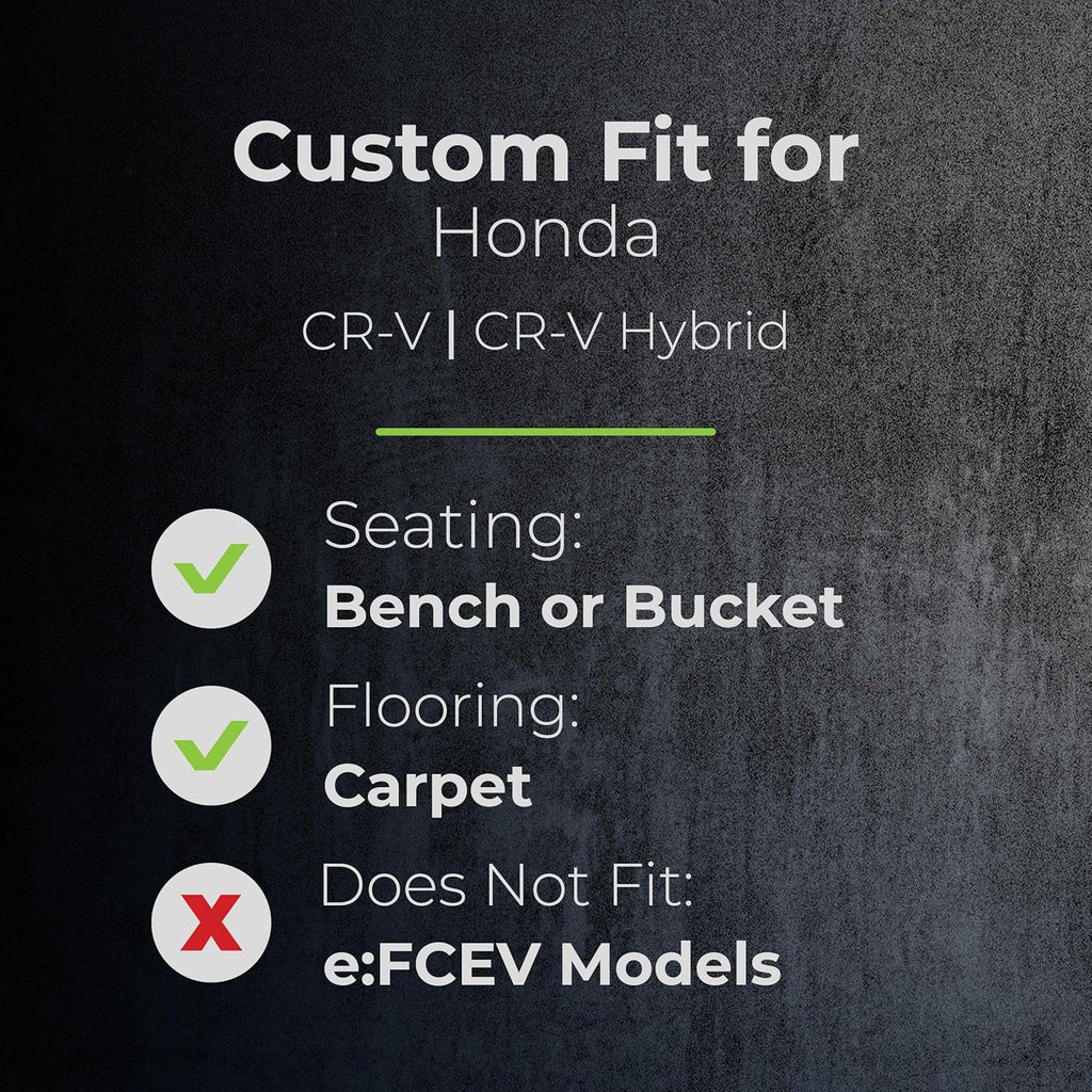Car Floor Mats Custom fit for 2023-2026 Honda CR-V/CR-V Hybrid - Made in USA - Black - Full Set 1st & 2nd Row