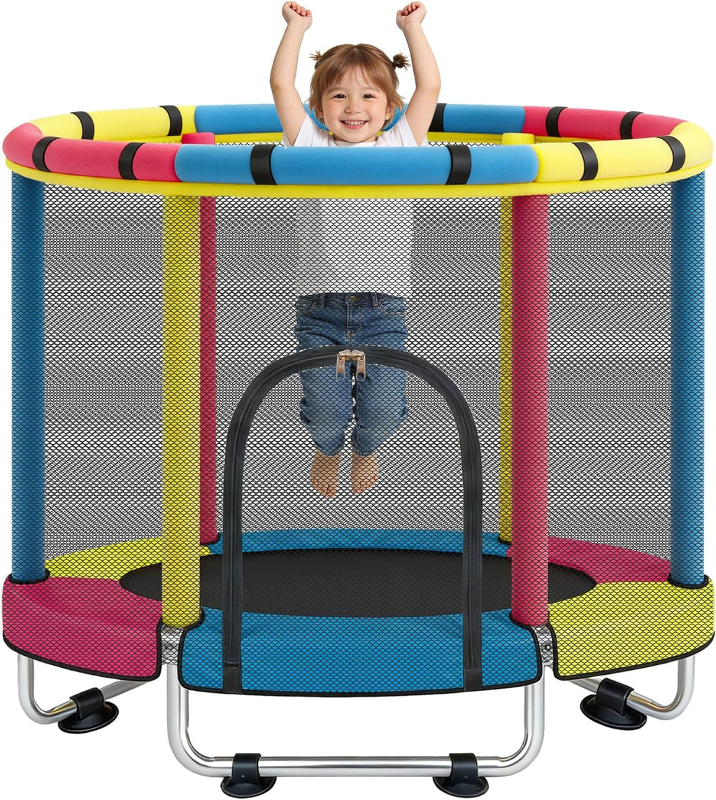 Trampoline for Kids with Safety Enclosure Net, Indoor & Outdoor Toddler Trampoline, 47" Baby Mini Recreational