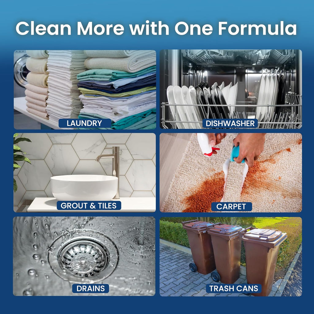 Sodium Percarbonate Powder 99% Purity - Oxygen Bleach, Hydrogen Peroxide Release Cleaner for Laundry, Dishwasher