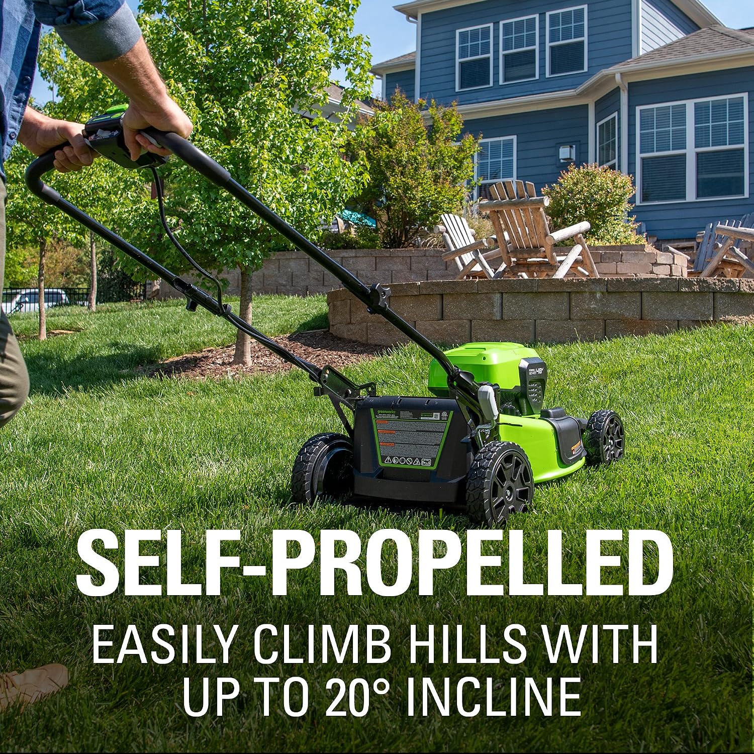 48V 21 in Self-Propelled Lawn Mower, (2) 5.0 Ah Battery Kit