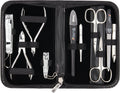brand quality 10 piece manicure pedicure grooming kit set for professional finger & toe nail care scissors clipper