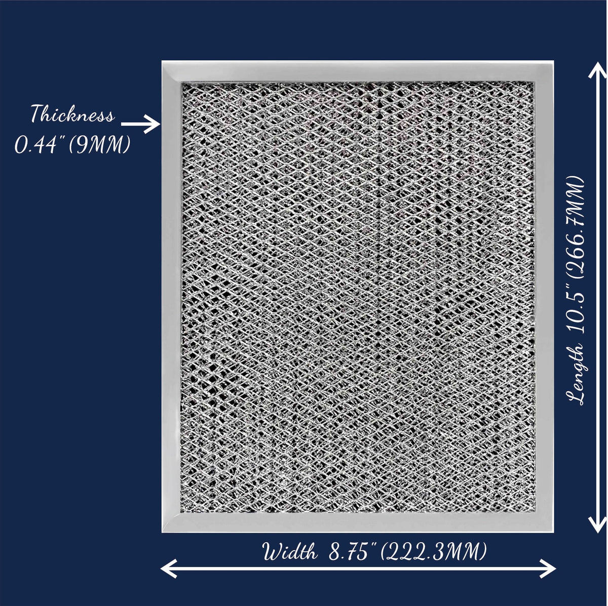97007696 Range Hood Filter for Broan Nutone Replacement 2-Pack 10.5"x8.75"