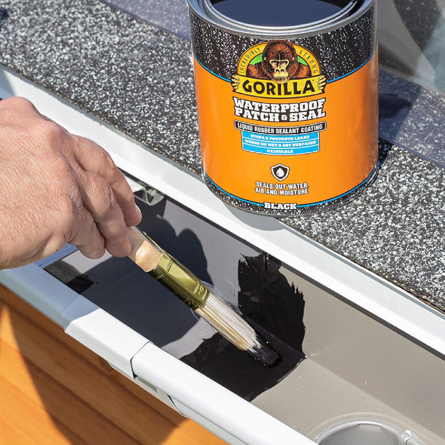 Patch & Seal Liquid Rubber Waterproof Sealant, Black, 32 oz