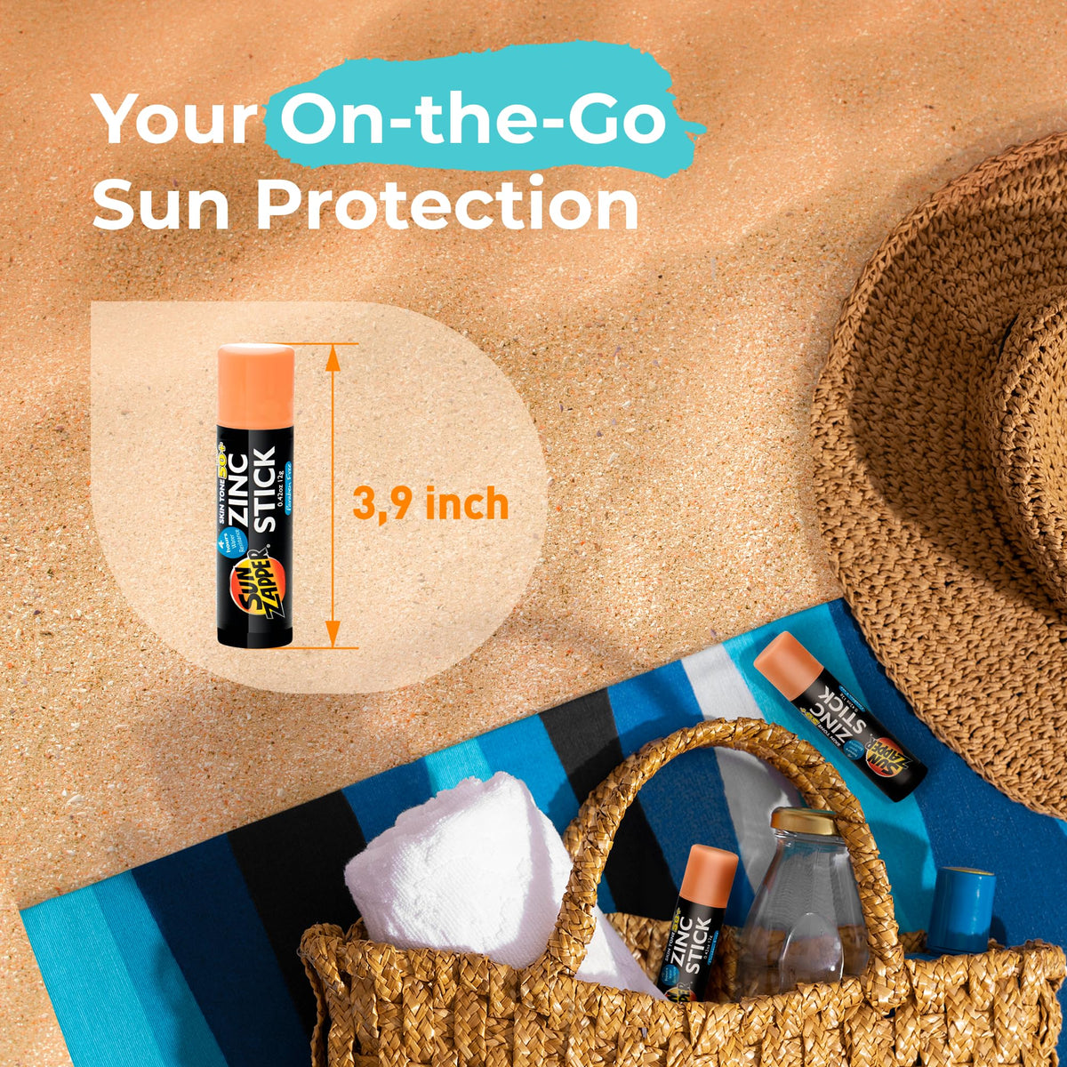 Zinc Sunscreen Stick SPF 50+ Light Skin Tone 12g