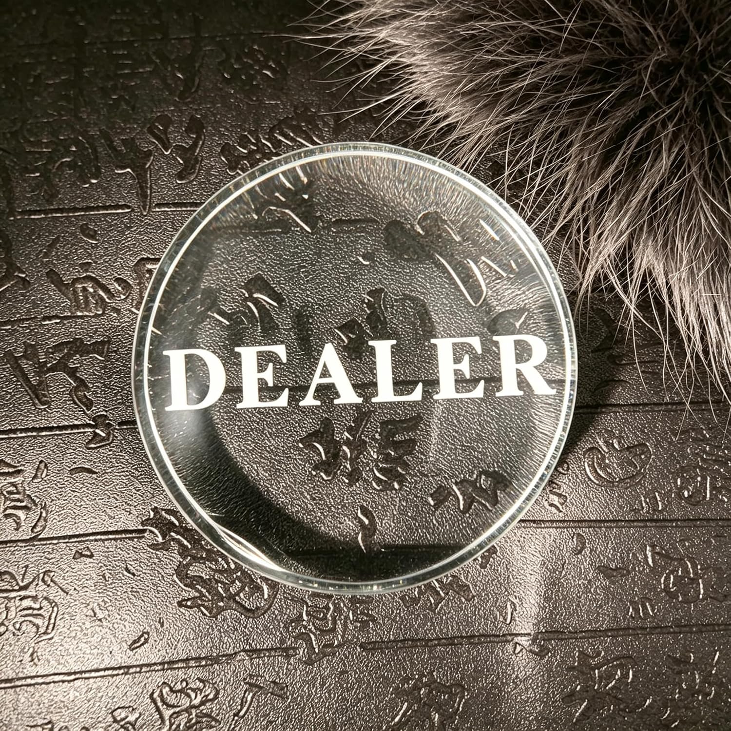 [Set of 4] Dealer Button, Ceramic Big Blind and Small Blind, Poker Crystal ALL IN Buttons (Position Markers)Poker