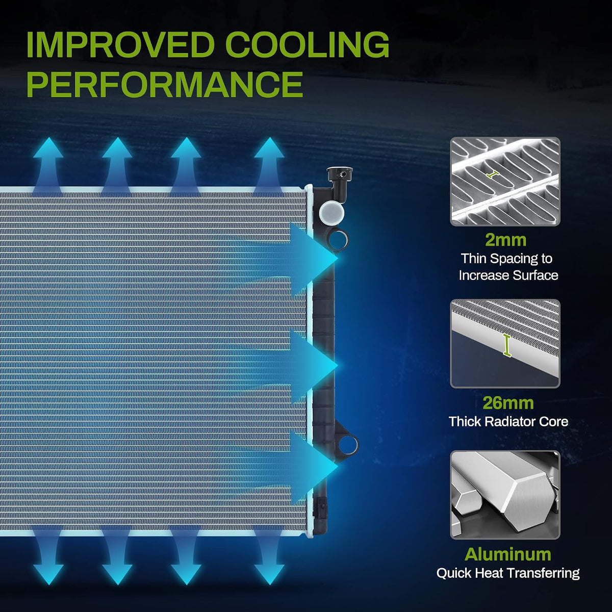 AUTOSAVER88 Radiator Compatible with 2005-2015 Toyota Tacoma
