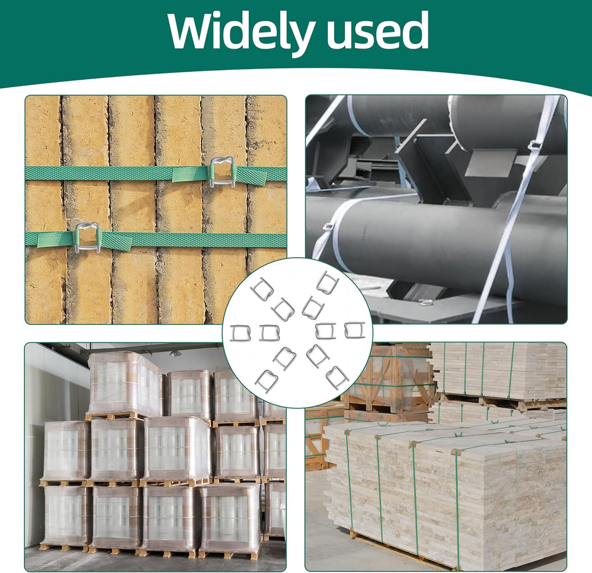 3/4" Metal Wire Buckle for Woven Cord Strapping