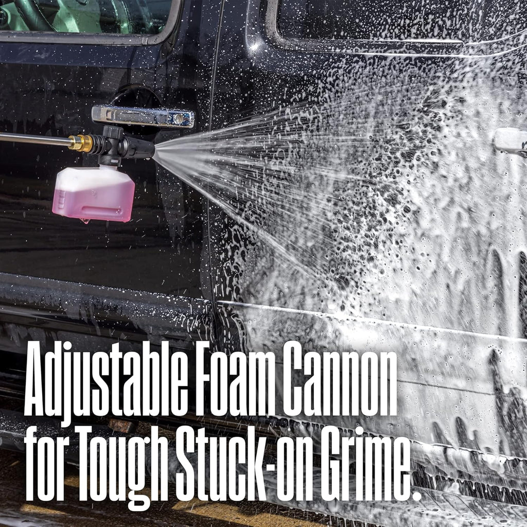 ePX3100v Electric Pressure Washer, 2100 Max PSI 1.76 Max GPM, Built-in Carry Handle, Detachable Foam Cannon