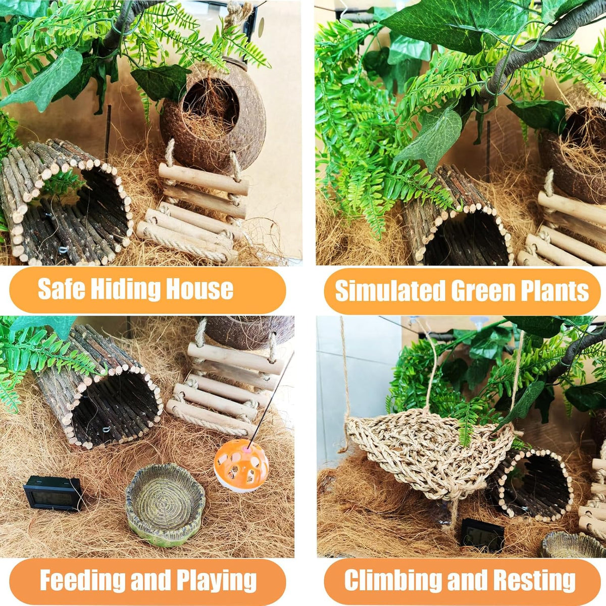 20-Piece Bearded Dragon Tank Accessories Set