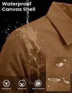Mens Work Jackets Waterproof Heavy Duty Duck Canvas Sherpa Coat