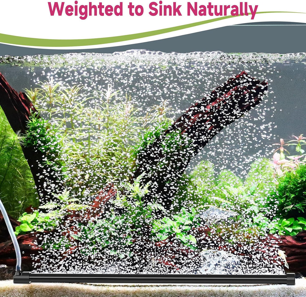 Aquarium Bubble Curtain Wall, Quiet Fish Tank Air Stone with Accessories, High Dissolved Aquarium Bubbler Oxygen