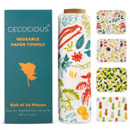 Reusable Paper Towels Washable Roll 24 Paperless Cotton Cloth