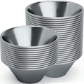 Pro-Grade Stainless Steel 1.5oz Sauce Cups 36 Pk. Reusable Stackable Metal Portion Containers for Sampling, Salad