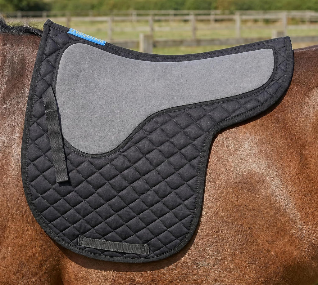 Horse Saddle Pad English Cotton Quilted Contoured Shock Absorbing Gel 72141