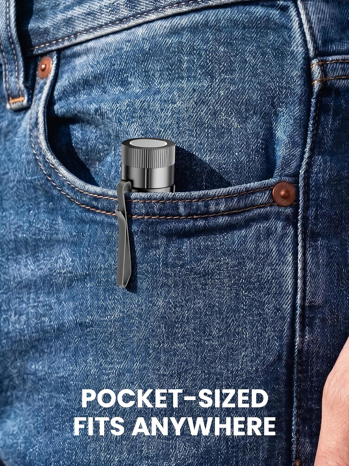 Rechargeable Flashlights 1500 Lumens EDC Flashlight,Pocket Flashlight High Lumens with Clip,Super Bright Small