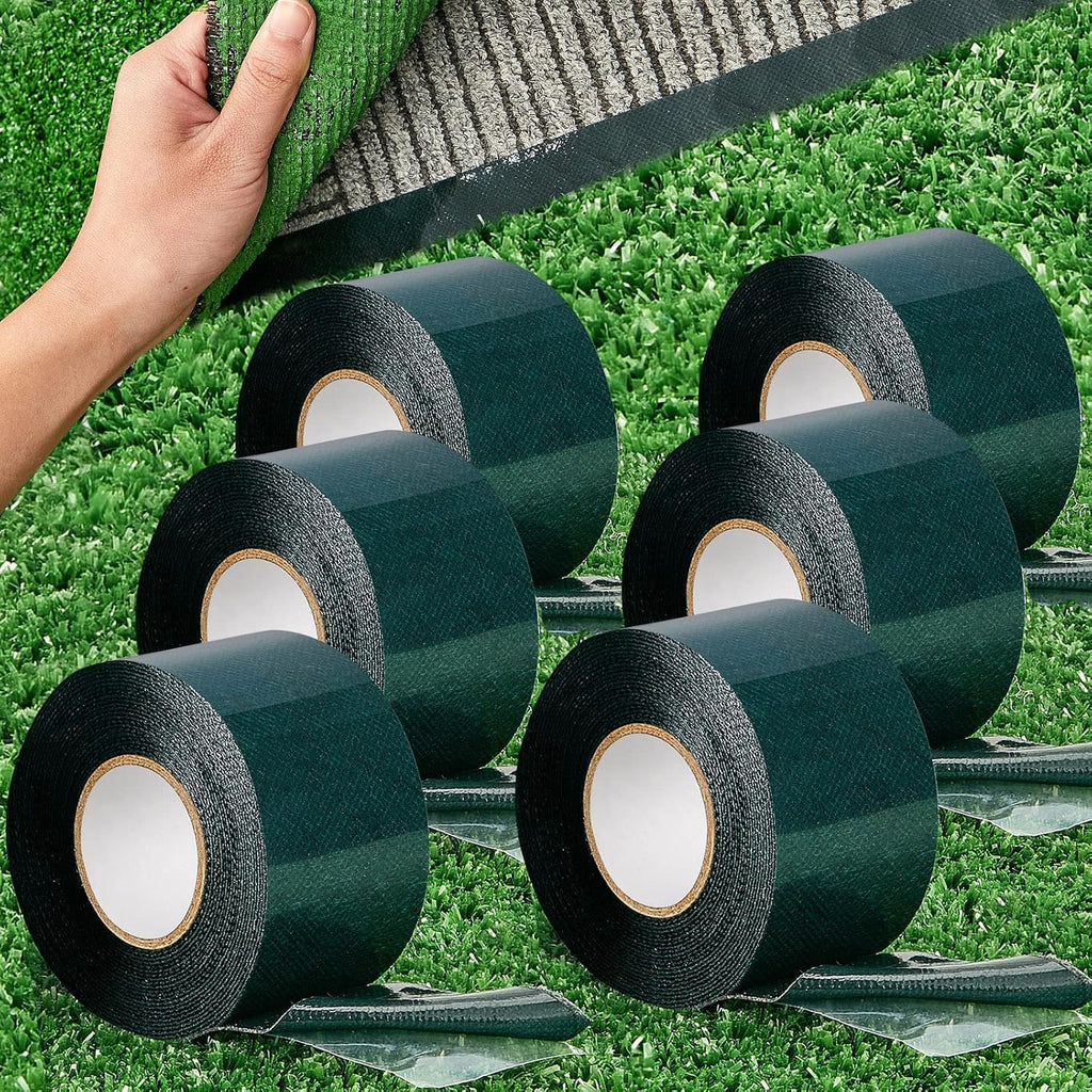 6 Roll 2 in X 16.5 ft Double Sided Turf Tape for Artificial Grass