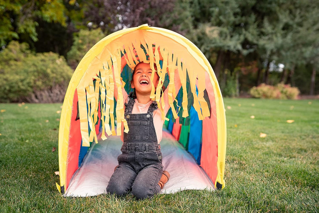 95200 Kids Super Sensory 9-Foot D Style Institutional Crawl Play Tunnel, 9' x 30" x 30", Multicolored