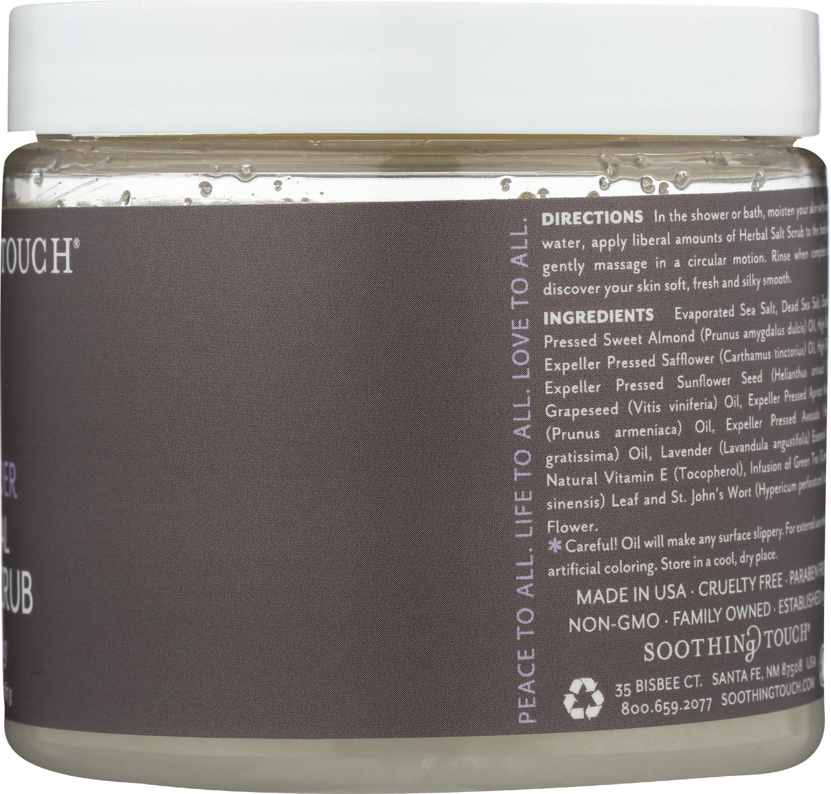 Herbal Salt Scrub, Lavender - 20 Oz